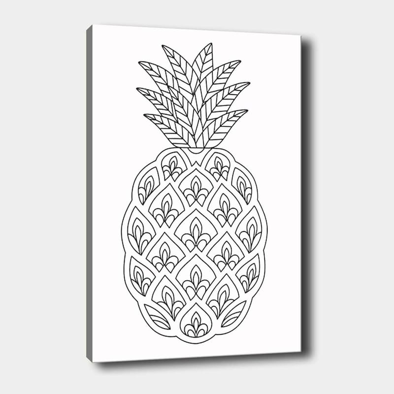 Dekorativ Canvastavla 30x40 cm - Vit|Svart - Inredning - Tavlor & konst - Canvastavlor