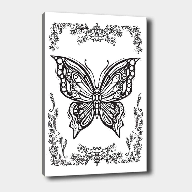 Dekorativ Canvastavla 30x40 cm - Vit|Svart - Inredning - Tavlor & konst - Canvastavlor