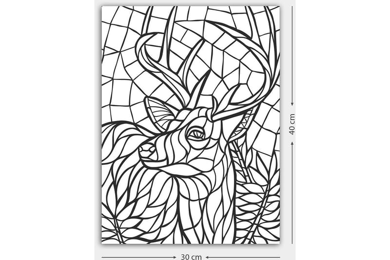 Dekorativ Canvastavla 30x40 cm - Vit|Svart - Inredning - Tavlor & konst - Canvastavlor