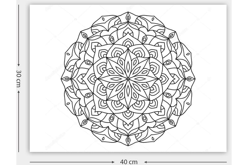 Dekorativ Canvastavla 30x40 cm - Vit|Svart - Inredning - Tavlor & konst - Canvastavlor
