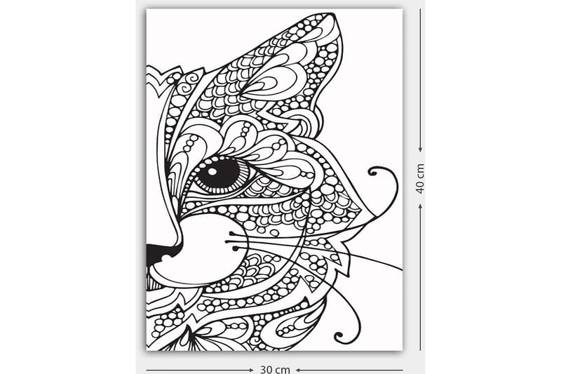 Dekorativ Canvastavla 30x40 cm - Vit|Svart - Inredning - Tavlor & konst - Canvastavlor