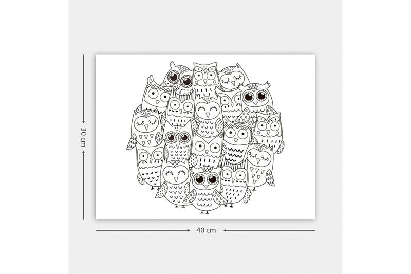 Dekorativ Canvastavla 30x40 cm - Vit|Svart - Inredning - Tavlor & konst - Canvastavlor