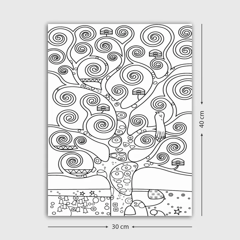 Dekorativ Canvastavla 30x40 cm, Vit|Svart