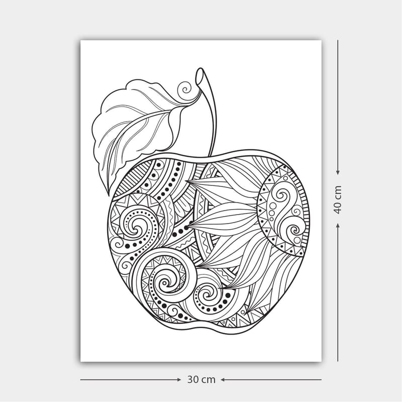 Dekorativ Canvastavla 30x40 cm, Vit|Svart