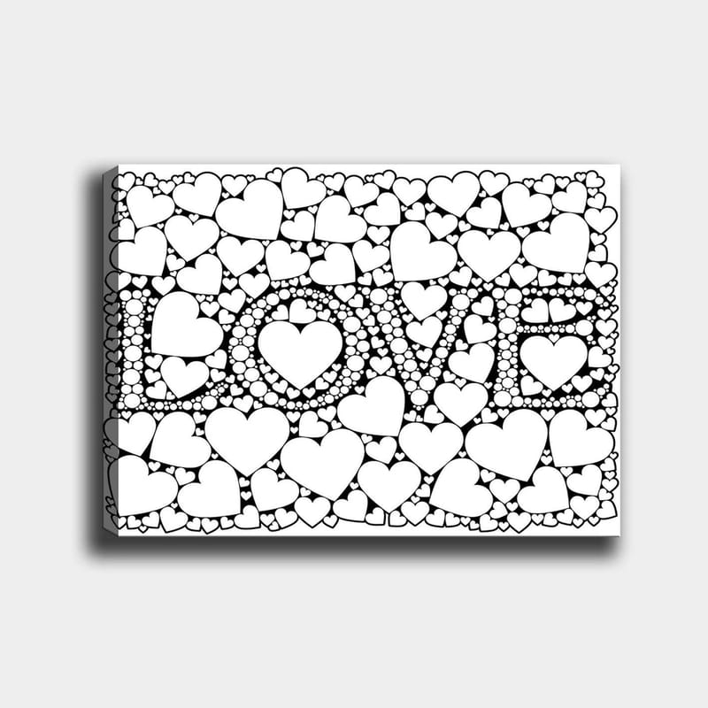 Dekorativ Canvastavla 30x40 cm - Vit|Svart - Inredning - Tavlor & konst - Canvastavlor