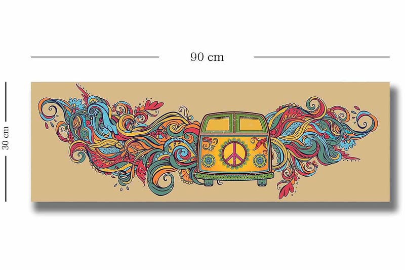 Dekorativ Canvastavla 30x90 cm - Flerfärgad - Inredning - Tavlor & konst - Canvastavlor