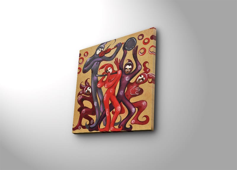 Dekorativ Canvastavla 45x45 cm - Flerfärgad - Inredning - Tavlor & konst - Canvastavlor