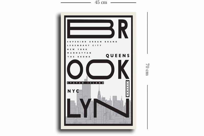 Dekorativ Canvastavla 45x70 cm - Flerfärgad - Inredning - Tavlor & konst - Canvastavlor