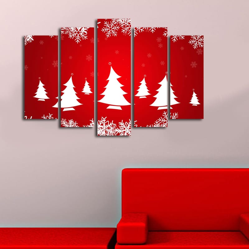 Dekorativ Canvastavla 5-Delar 19x70 cm - Flerfärgad - Inredning - Tavlor & konst - Canvastavlor