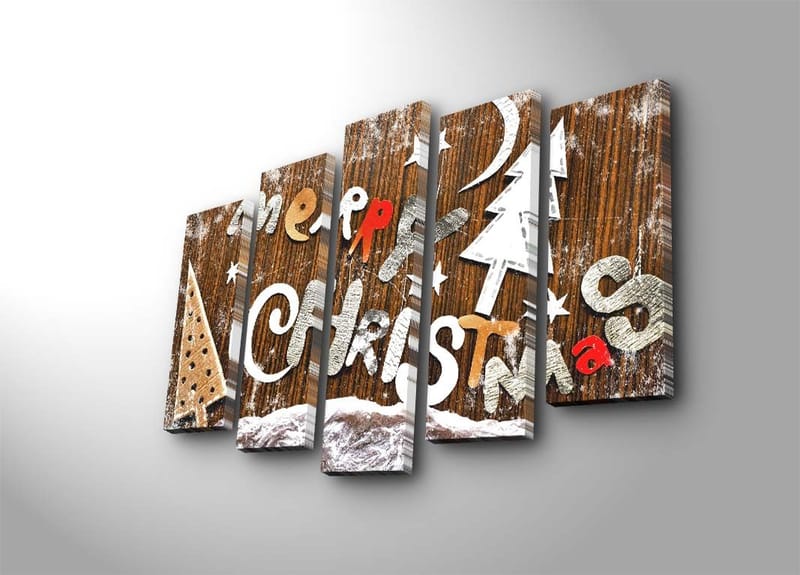 Dekorativ Canvastavla 5-Delar 19x70 cm - Flerfärgad - Inredning - Tavlor & konst - Canvastavlor