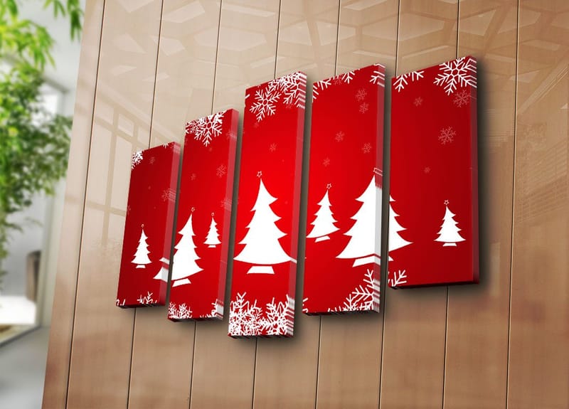 Dekorativ Canvastavla 5-Delar 19x70 cm - Flerfärgad - Inredning - Tavlor & konst - Canvastavlor