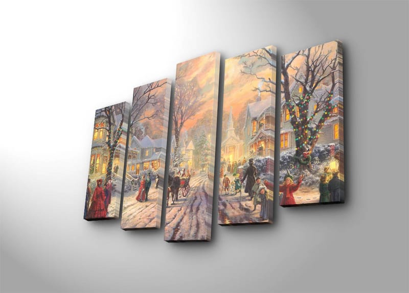 Dekorativ Canvastavla 5-Delar 19x70 cm - Flerfärgad - Inredning - Tavlor & konst - Canvastavlor