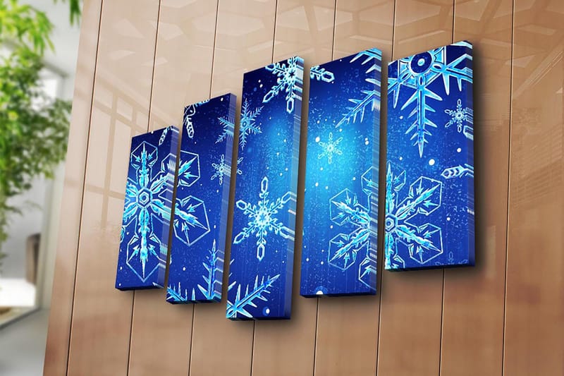 Dekorativ Canvastavla 5-Delar 19x70 cm - Flerfärgad - Inredning - Tavlor & konst - Canvastavlor