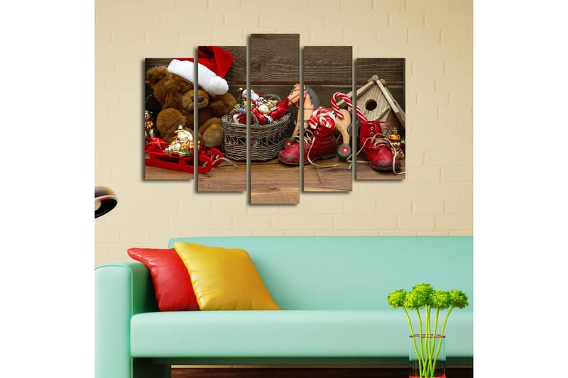 Dekorativ Canvastavla 5-Delar 19x70 cm - Flerfärgad - Inredning - Tavlor & konst - Canvastavlor