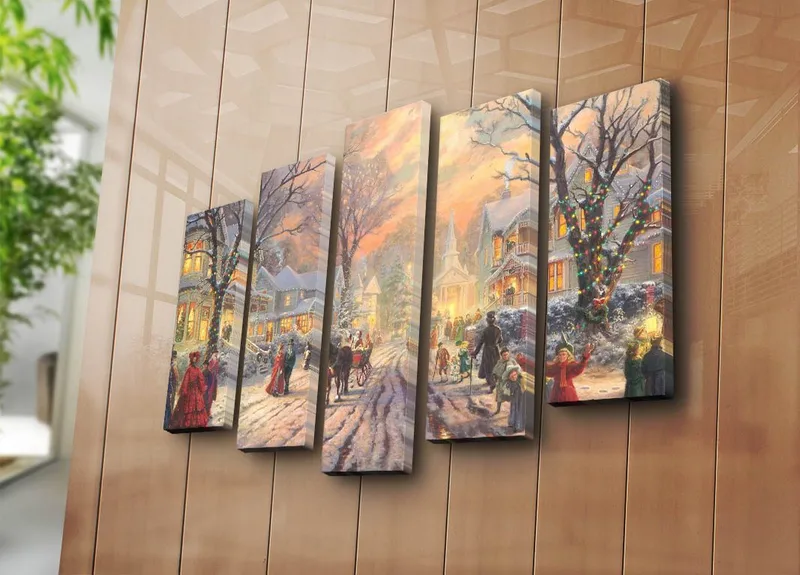 Dekorativ Canvastavla 5-Delar 19x70 cm - Flerfärgad - Inredning - Tavlor & konst - Canvastavlor