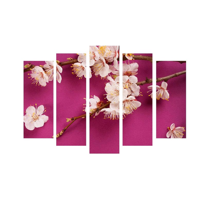 Dekorativ Canvastavla 5-Delar 70x19 cm - Flerfärgad - Inredning - Tavlor & konst - Canvastavlor