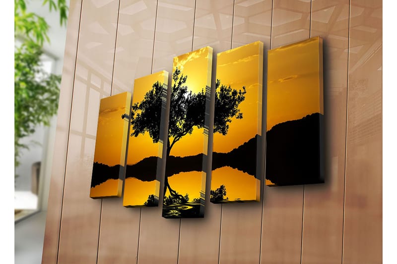 Dekorativ Canvastavla 5-Delar 70x19 cm - Flerfärgad - Inredning - Tavlor & konst - Canvastavlor