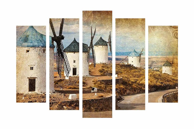 Dekorativ Canvastavla 5-Delar 70x19 cm - Flerfärgad - Inredning - Tavlor & konst - Canvastavlor