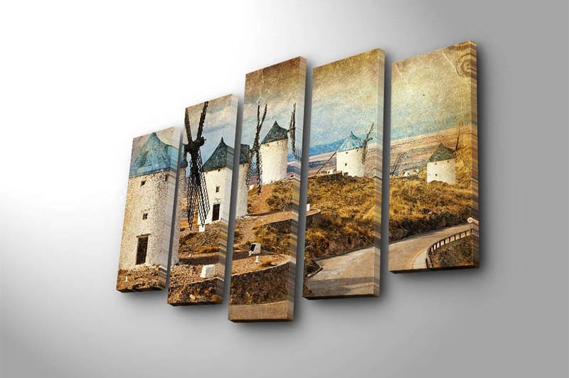 Dekorativ Canvastavla 5-Delar 70x19 cm - Flerfärgad - Inredning - Tavlor & konst - Canvastavlor