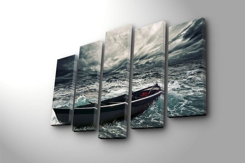 Dekorativ Canvastavla 5-Delar 70x19 cm - Flerfärgad - Inredning - Tavlor & konst - Canvastavlor