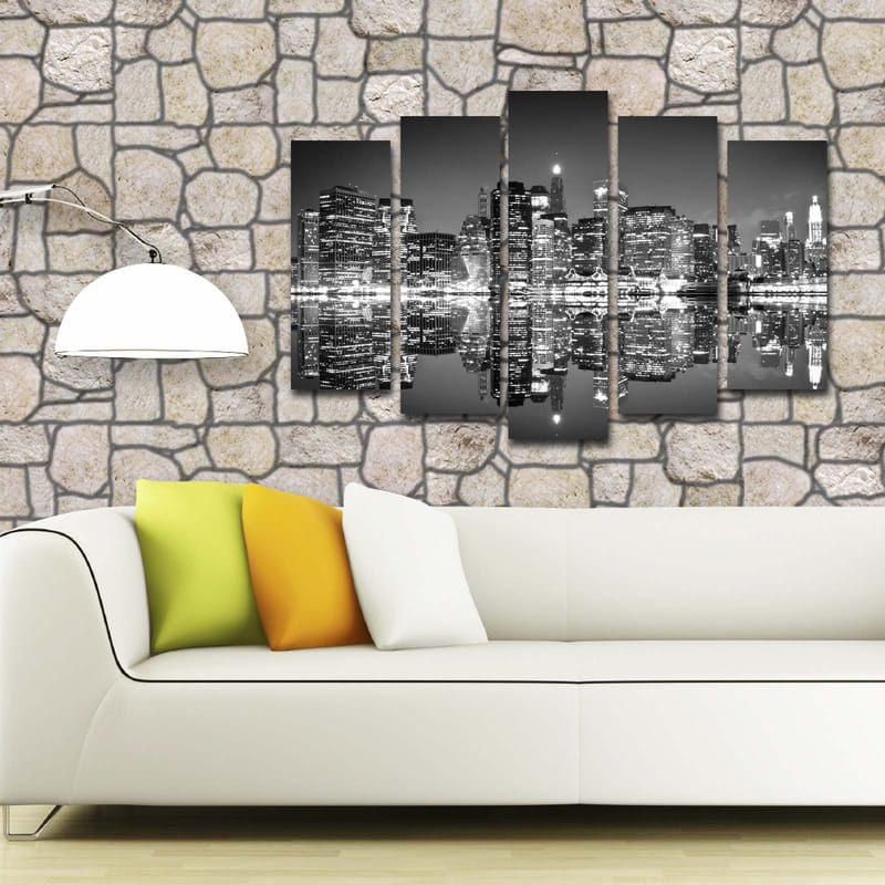 Dekorativ Canvastavla 5-Delar 70x19 cm - Flerfärgad - Inredning - Tavlor & konst - Canvastavlor