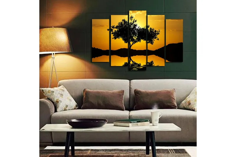 Dekorativ Canvastavla 5-Delar 70x19 cm - Flerfärgad - Inredning - Tavlor & konst - Canvastavlor