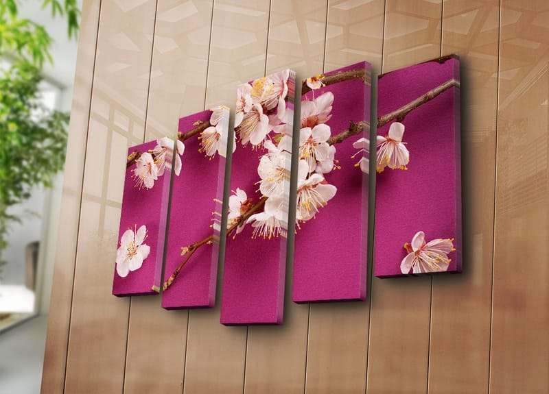 Dekorativ Canvastavla 5-Delar 70x19 cm - Flerfärgad - Inredning - Tavlor & konst - Canvastavlor