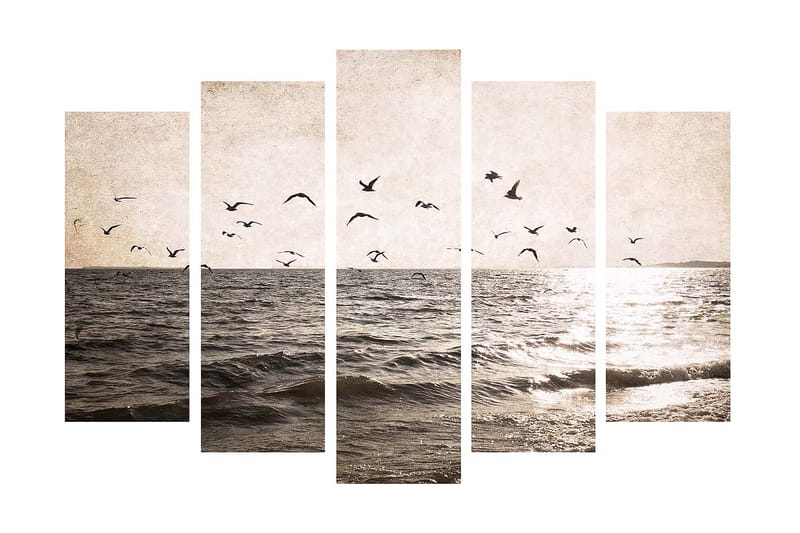 Dekorativ Canvastavla 5-Delar 70x19 cm, Flerfärgad