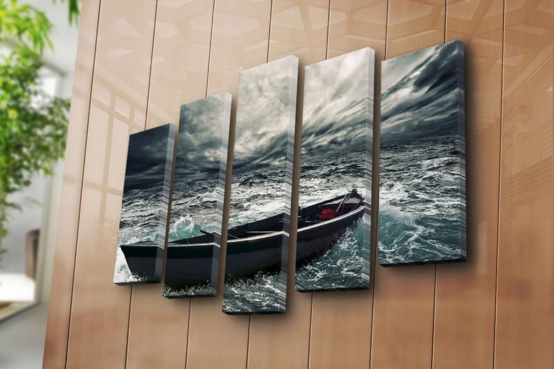 Dekorativ Canvastavla 5-Delar 70x19 cm - Flerfärgad - Inredning - Tavlor & konst - Canvastavlor