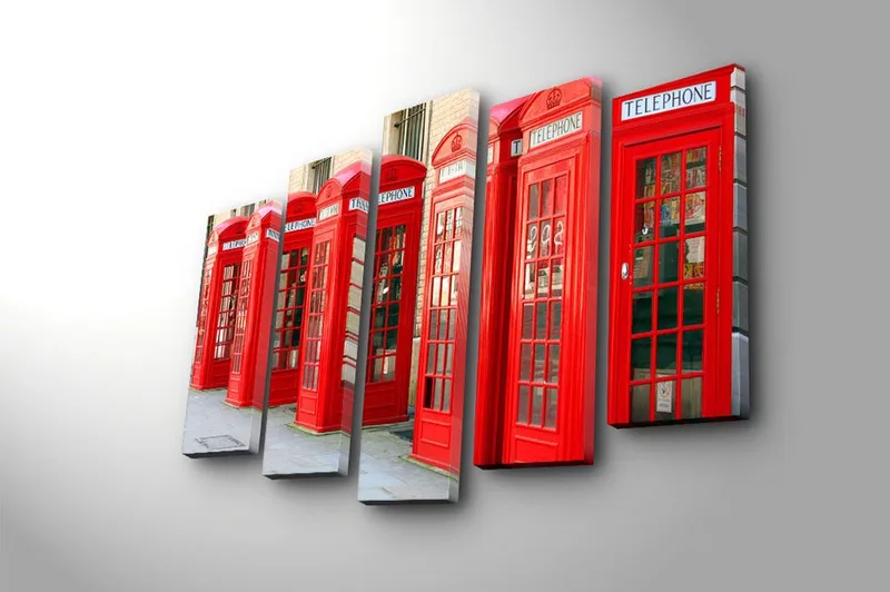 Dekorativ Canvastavla 5-Delar 70x19 cm - Flerfärgad - Inredning - Tavlor & konst - Canvastavlor