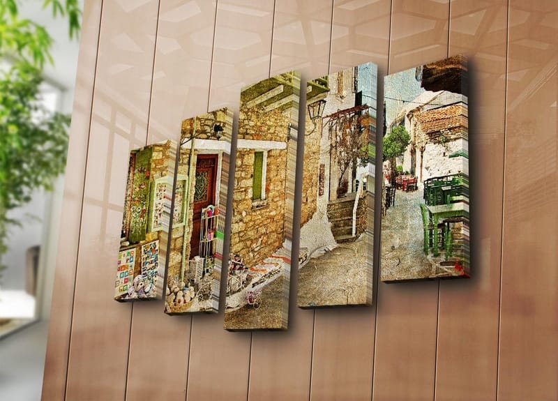 Dekorativ Canvastavla 5-Delar 70x19 cm - Flerfärgad - Inredning - Tavlor & konst - Canvastavlor