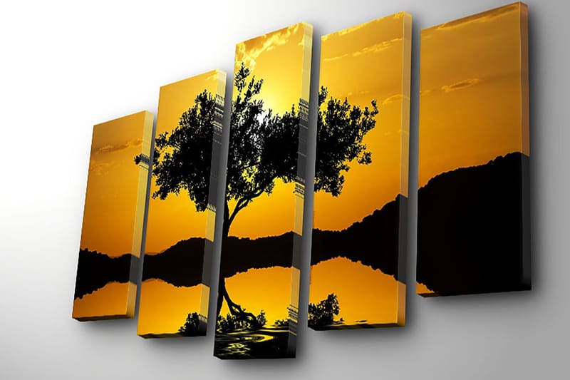 Dekorativ Canvastavla 5-Delar 70x19 cm - Flerfärgad - Inredning - Tavlor & konst - Canvastavlor