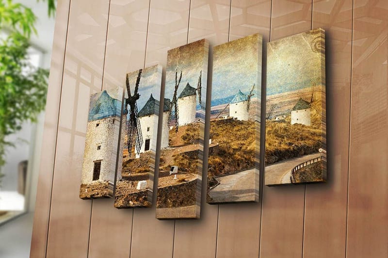 Dekorativ Canvastavla 5-Delar 70x19 cm - Flerfärgad - Inredning - Tavlor & konst - Canvastavlor