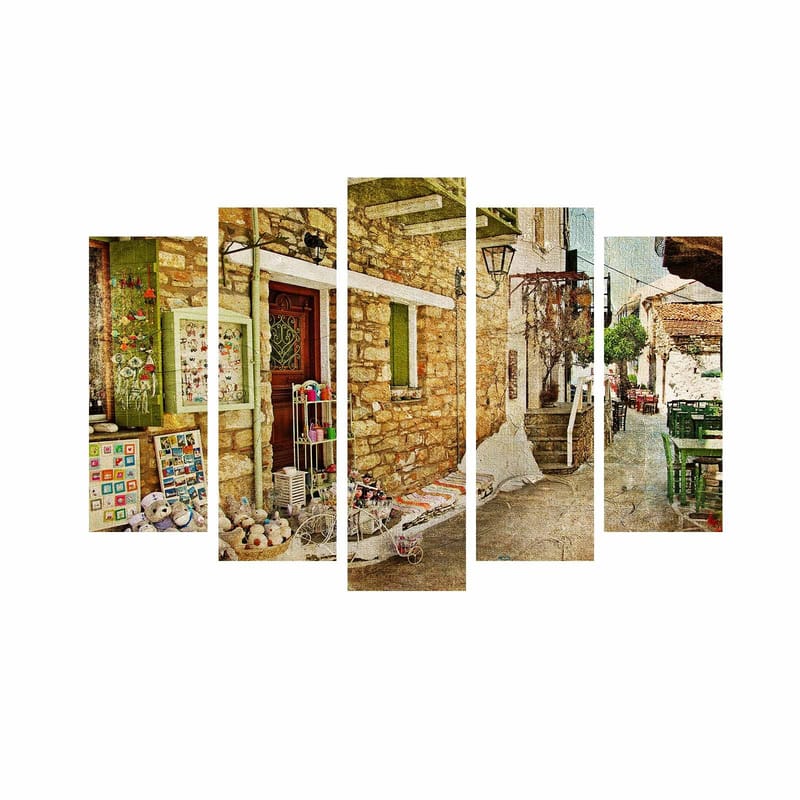 Dekorativ Canvastavla 5-Delar 70x19 cm - Flerfärgad - Inredning - Tavlor & konst - Canvastavlor