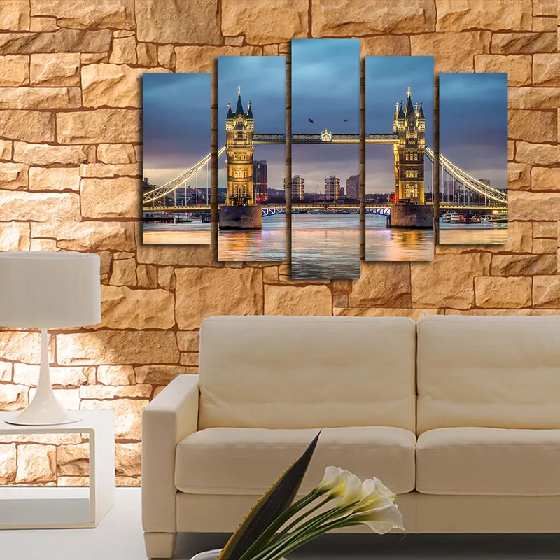 Dekorativ Canvastavla 5-Delar 70x19 cm - Flerfärgad - Inredning - Tavlor & konst - Canvastavlor