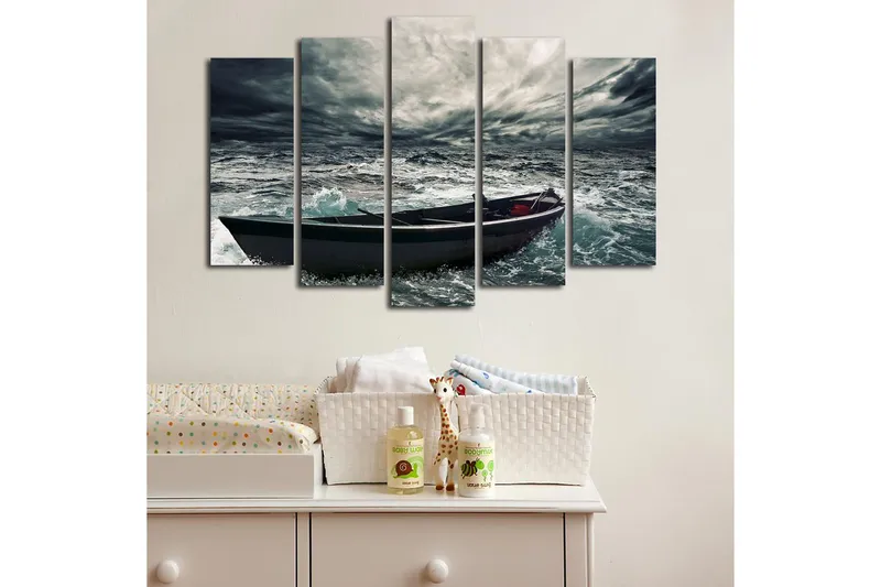 Dekorativ Canvastavla 5-Delar 70x19 cm - Flerfärgad - Inredning - Tavlor & konst - Canvastavlor