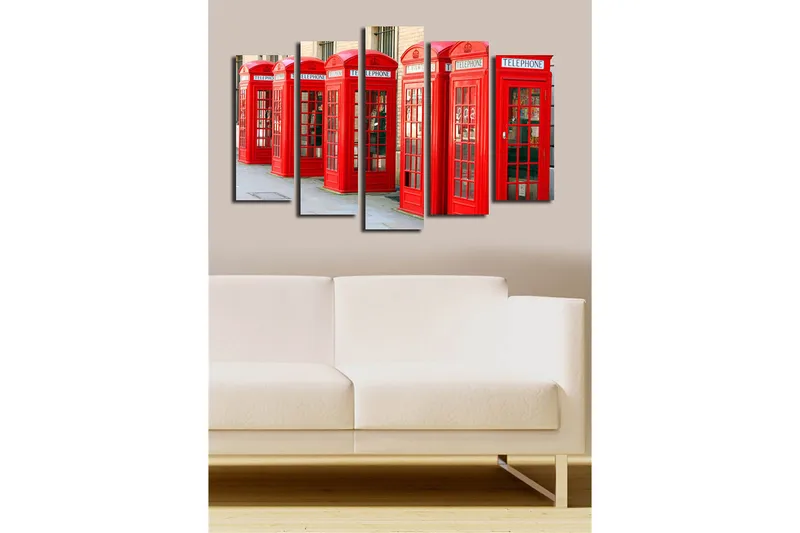 Dekorativ Canvastavla 5-Delar 70x19 cm - Flerfärgad - Inredning - Tavlor & konst - Canvastavlor