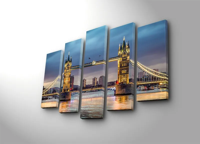 Dekorativ Canvastavla 5-Delar 70x19 cm - Flerfärgad - Inredning - Tavlor & konst - Canvastavlor