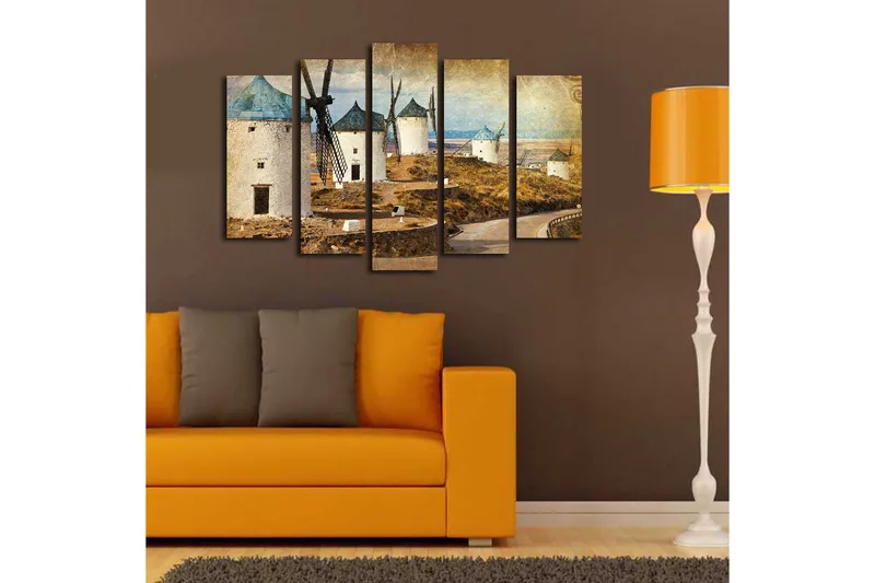 Dekorativ Canvastavla 5-Delar 70x19 cm - Flerfärgad - Inredning - Tavlor & konst - Canvastavlor