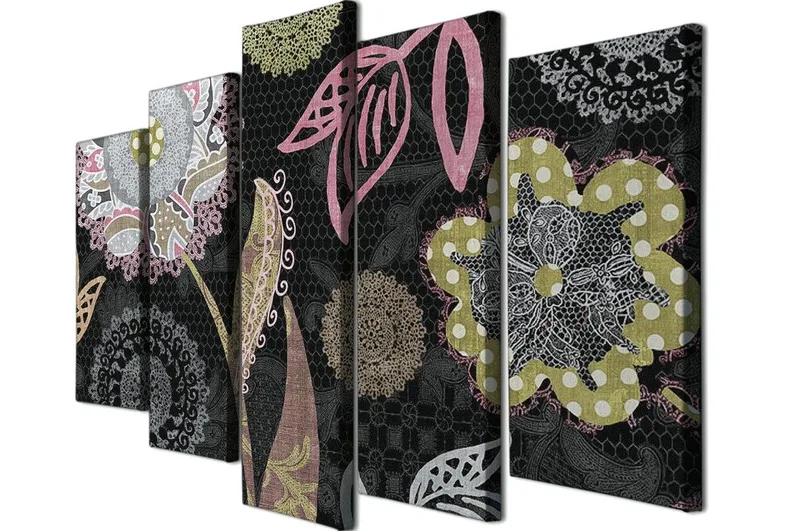 Dekorativ Canvastavla 5-Delar 70x20 cm - Flerfärgad - Inredning - Tavlor & konst - Canvastavlor