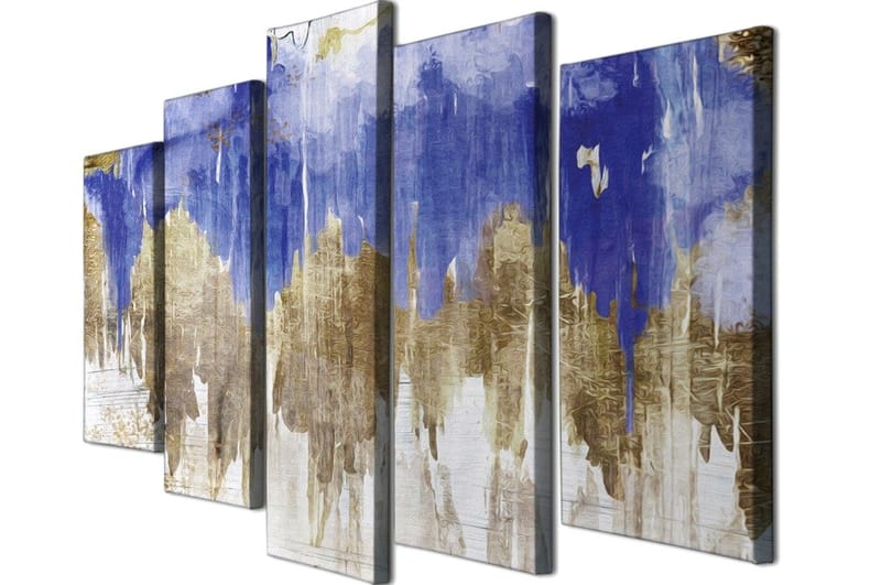 Dekorativ Canvastavla 5-Delar 70x20 cm - Flerfärgad - Inredning - Tavlor & konst - Canvastavlor