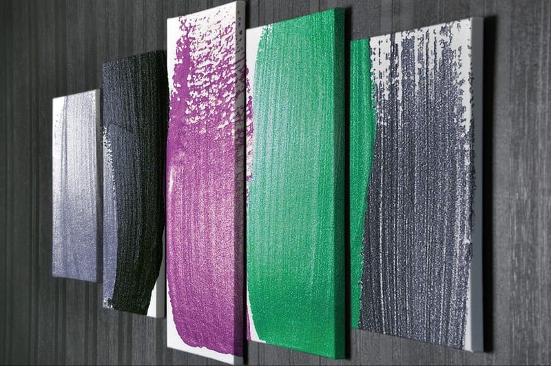 Dekorativ Canvastavla 5-Delar 70x20 cm - Flerfärgad - Inredning - Tavlor & konst - Canvastavlor