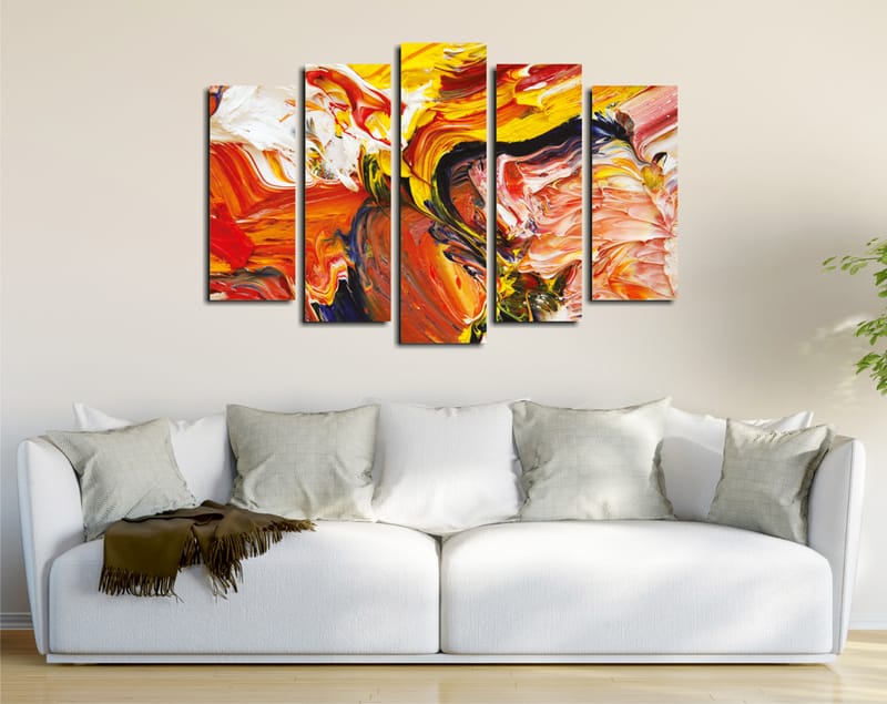 Dekorativ Canvastavla 5-Delar 70x20 cm - Flerfärgad - Inredning - Tavlor & konst - Canvastavlor