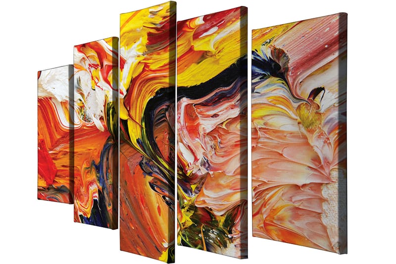 Dekorativ Canvastavla 5-Delar 70x20 cm - Flerfärgad - Inredning - Tavlor & konst - Canvastavlor