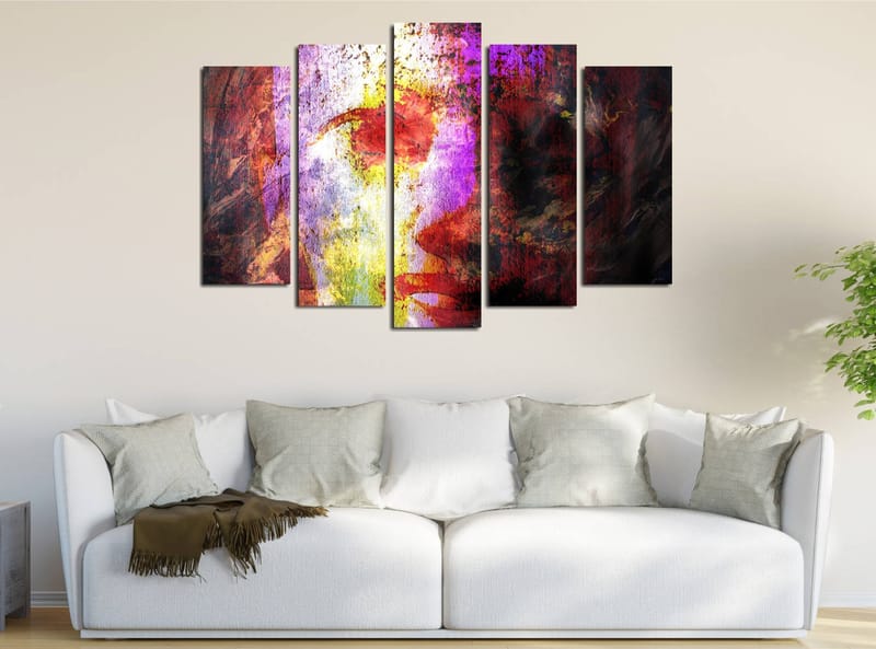 Dekorativ Canvastavla 5-Delar 70x20 cm - Flerfärgad - Inredning - Tavlor & konst - Canvastavlor