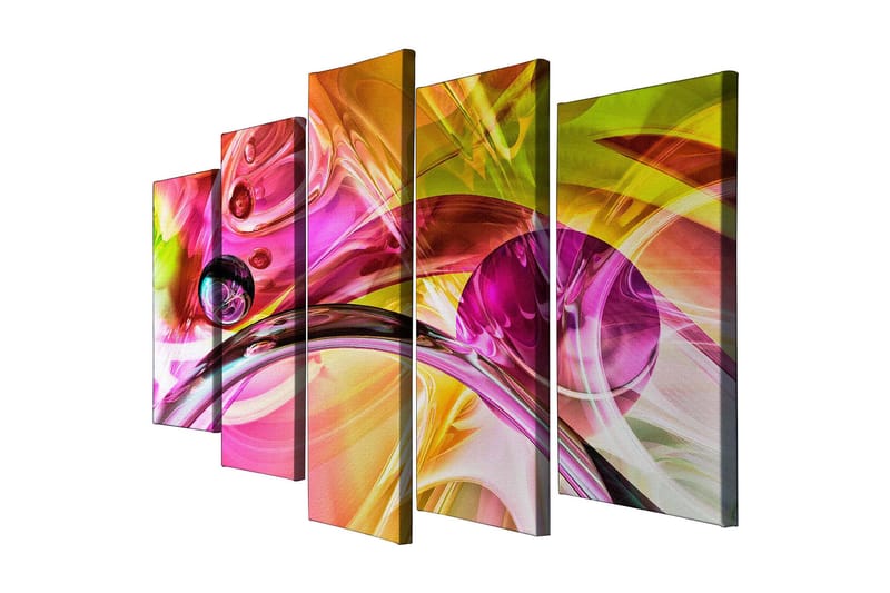 Dekorativ Canvastavla 5-Delar 70x20 cm - Flerfärgad - Inredning - Tavlor & konst - Canvastavlor
