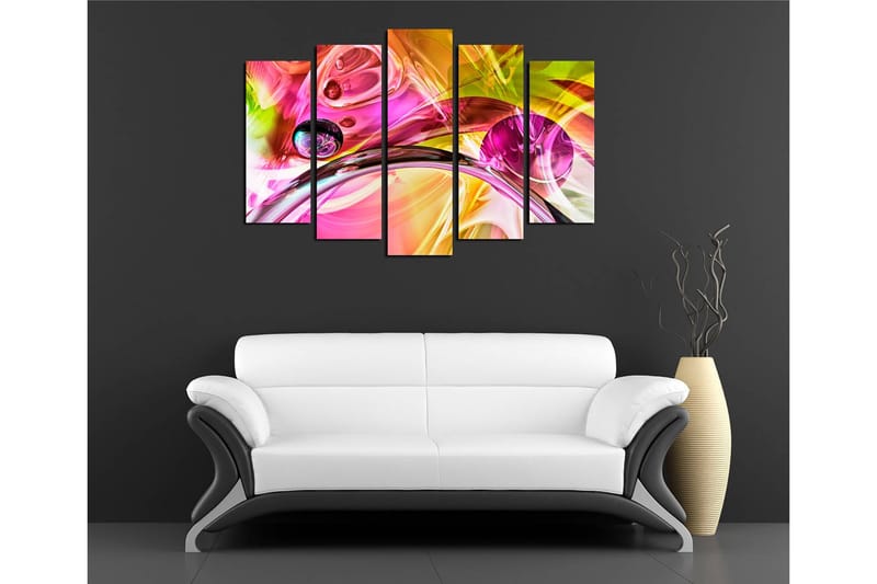 Dekorativ Canvastavla 5-Delar 70x20 cm - Flerfärgad - Inredning - Tavlor & konst - Canvastavlor