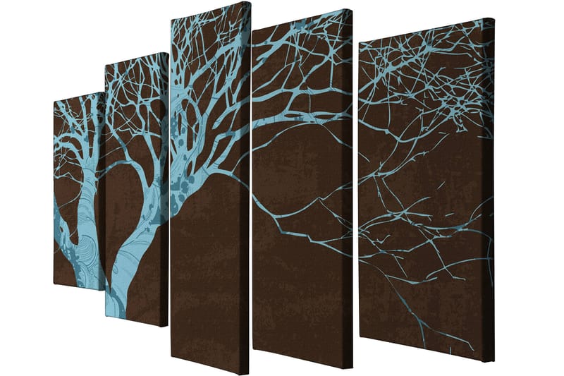 Dekorativ Canvastavla 5-Delar 70x20 cm - Flerfärgad - Inredning - Tavlor & konst - Canvastavlor