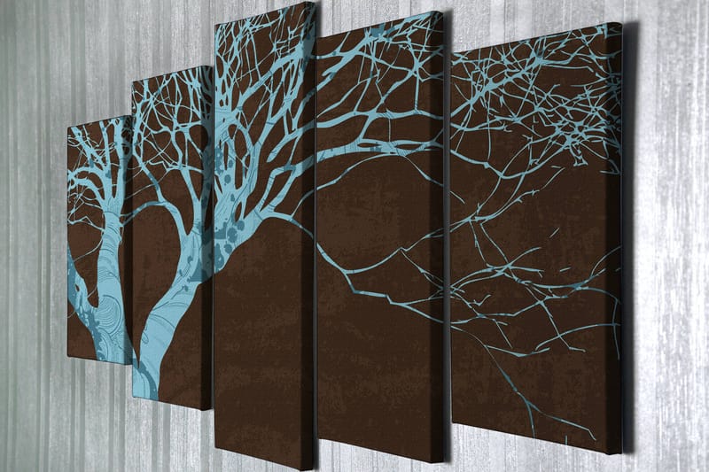 Dekorativ Canvastavla 5-Delar 70x20 cm - Flerfärgad - Inredning - Tavlor & konst - Canvastavlor