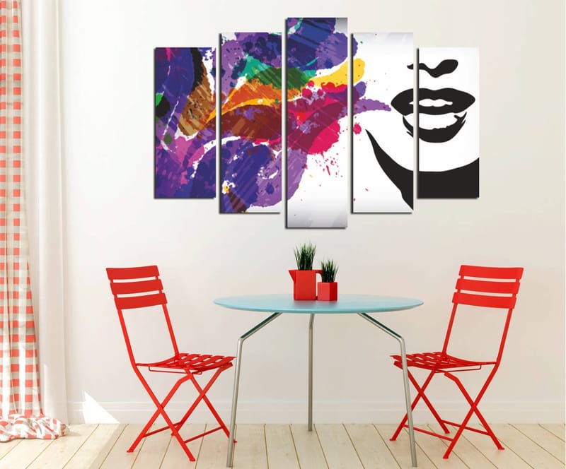 Dekorativ Canvastavla 5-Delar 70x20 cm - Flerfärgad - Inredning - Tavlor & konst - Canvastavlor